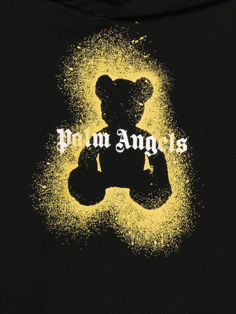 Felpa nera per bambino PBBB012F25FLE005 1016 Palm Angels Kids 