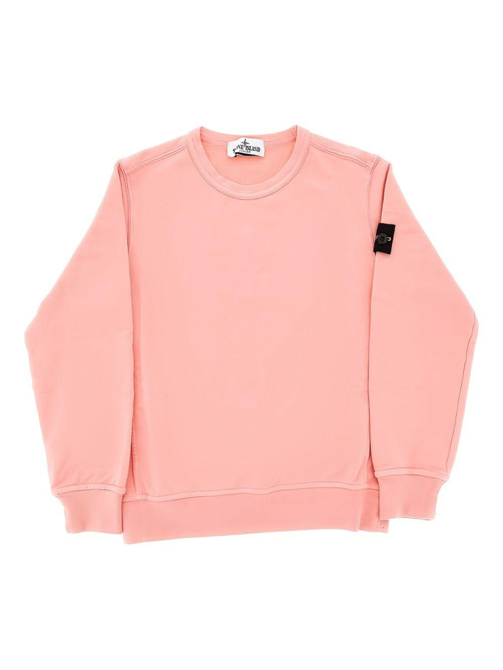 Felpa rosa per bambino 66100005S0040 V008D Stone Island Kids 