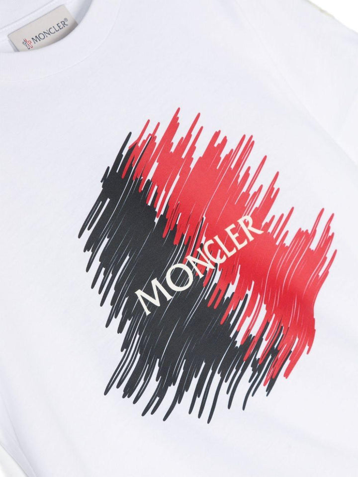 T-shirt bianca per bambino con logo
