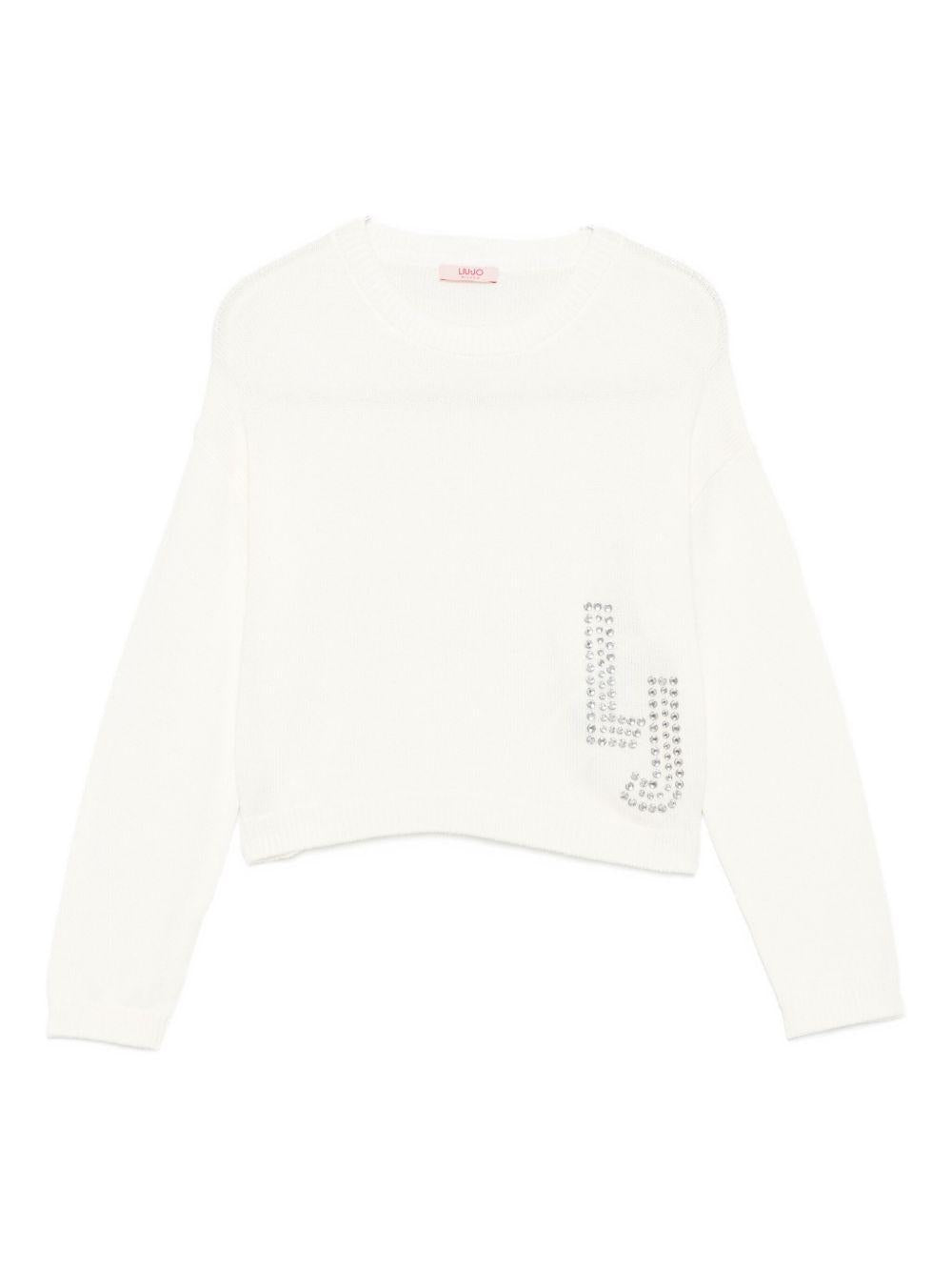Maglione bianco per bambina GF5089MA51I 71322 Liu Jo 