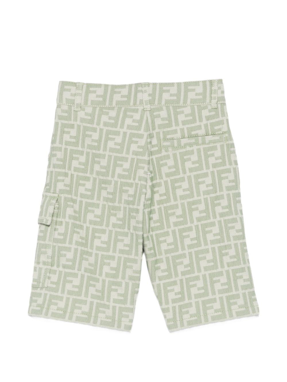 Bermuda verde per bambino JMF576AVW1 F1DS6 Fendi Kids 