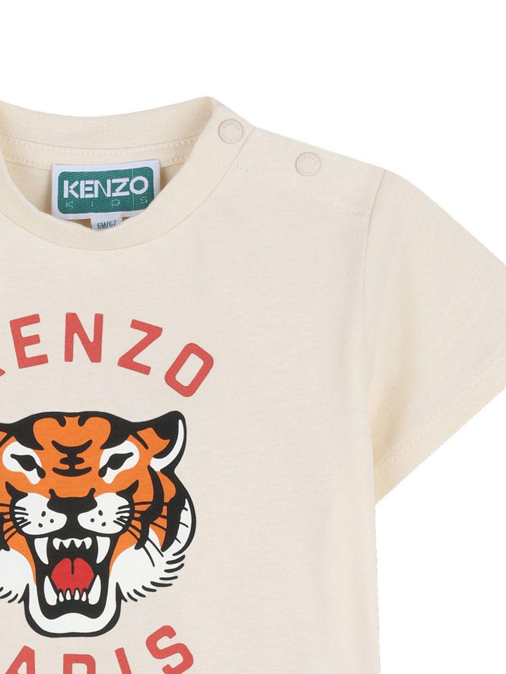 T-shirt beige per neonato K61718 208 Kenzo Kids 