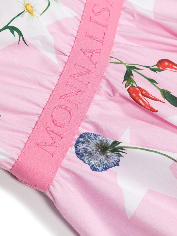 Abito rosa per bambina con stampa