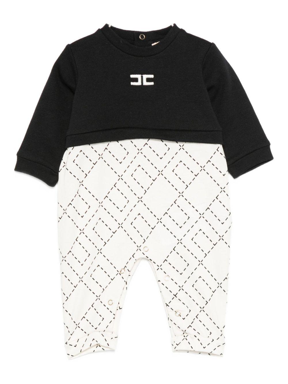 Tutina nera/bianca per neonata ENTU1410FF002 D987 Elisabetta Franchi Kids 