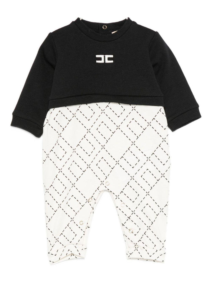 Tutina nera/bianca per neonata ENTU1410FF002 D987 Elisabetta Franchi Kids 