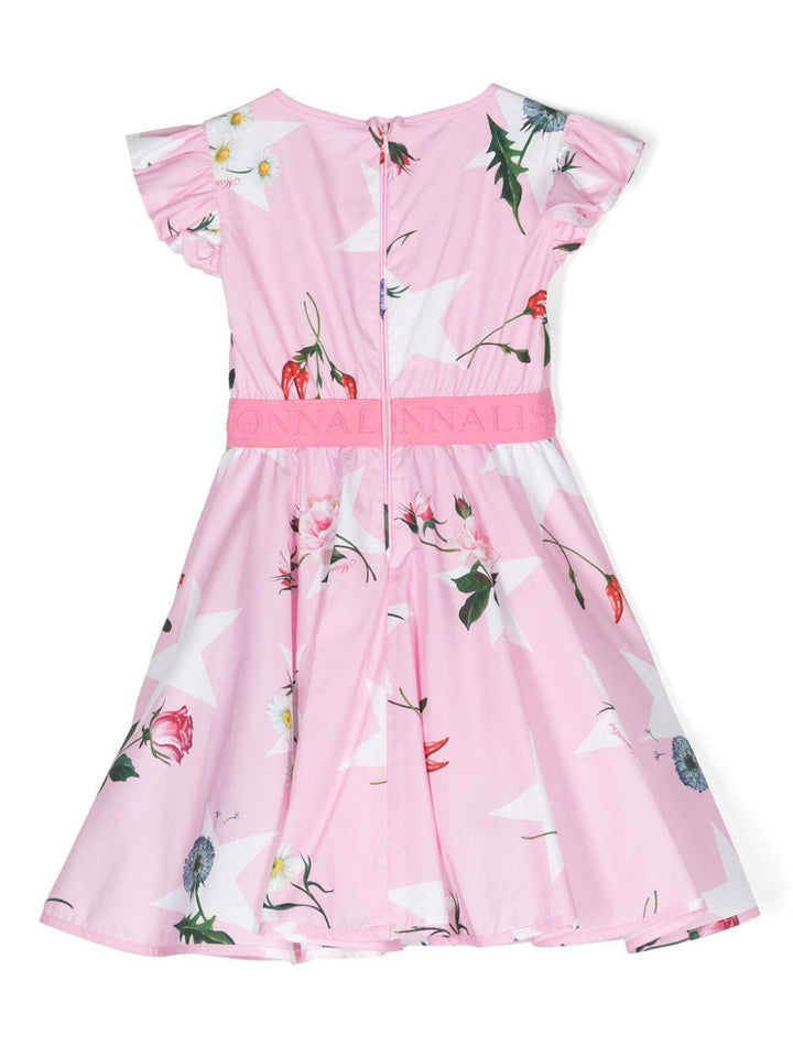 Abito rosa per bambina con stampa