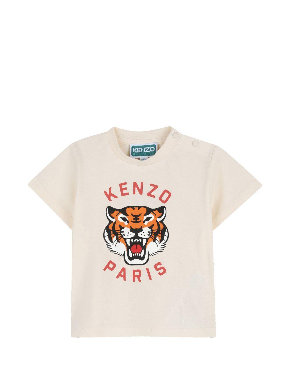 T-shirt beige per neonato K61718 208 Kenzo Kids 