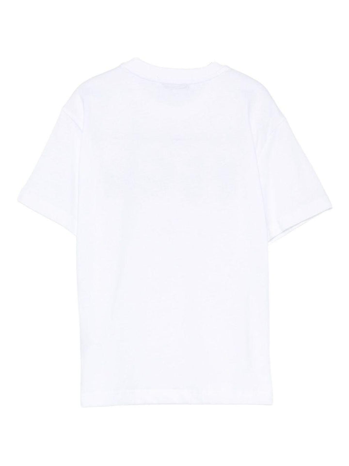 T-shirt bianca per bambino F5MSJUTH007 001 Msgm Kids 
