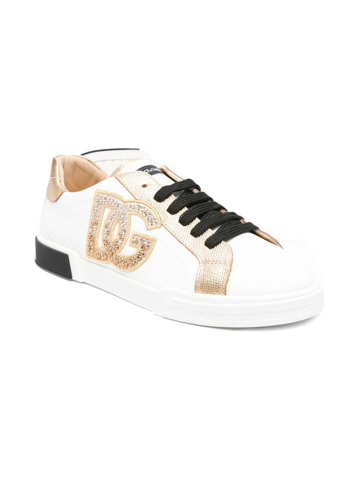 Sneakers bianche per bambina D11357AD780 89662 Dolce & Gabbana Kids 