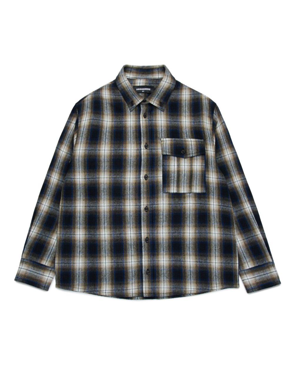 Camicia nera/multicolore per bambino