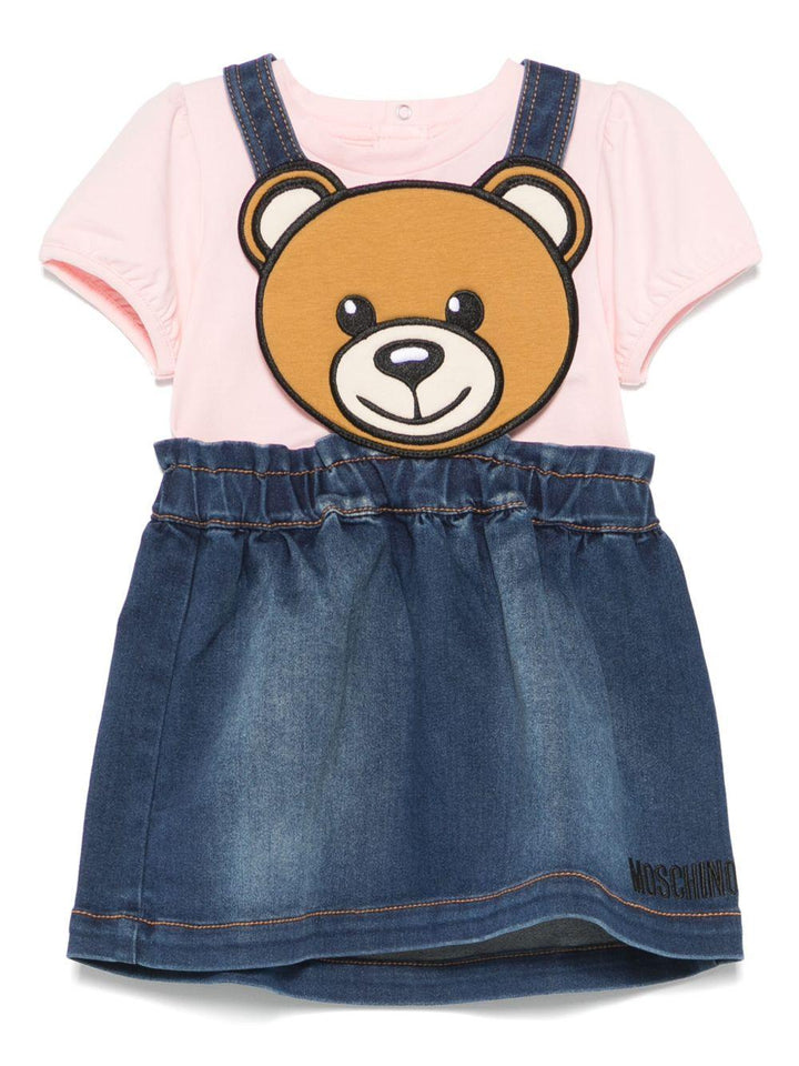 Completo rosa/denim per neonata