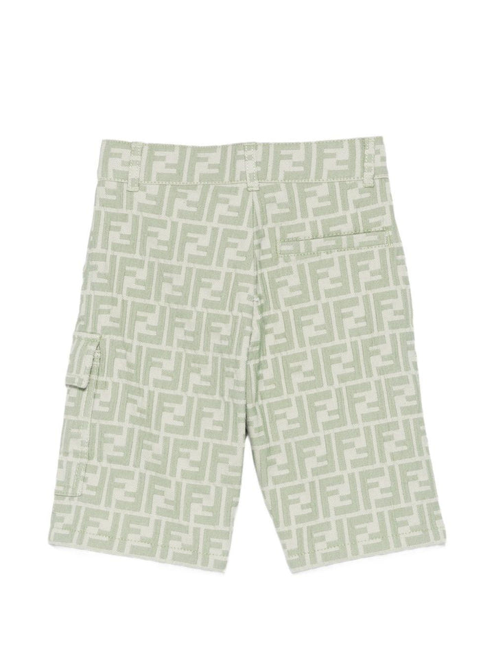 Bermuda verde per bambino JMF576AVW1 F1DS6 Fendi Kids 