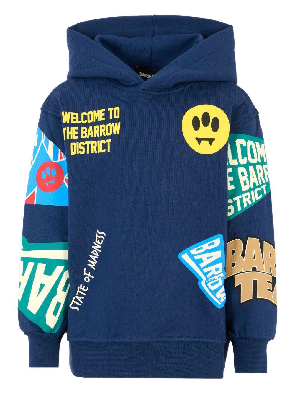 Felpa blu navy per bambino F5BKJUHS078 060 Barrow Kids 