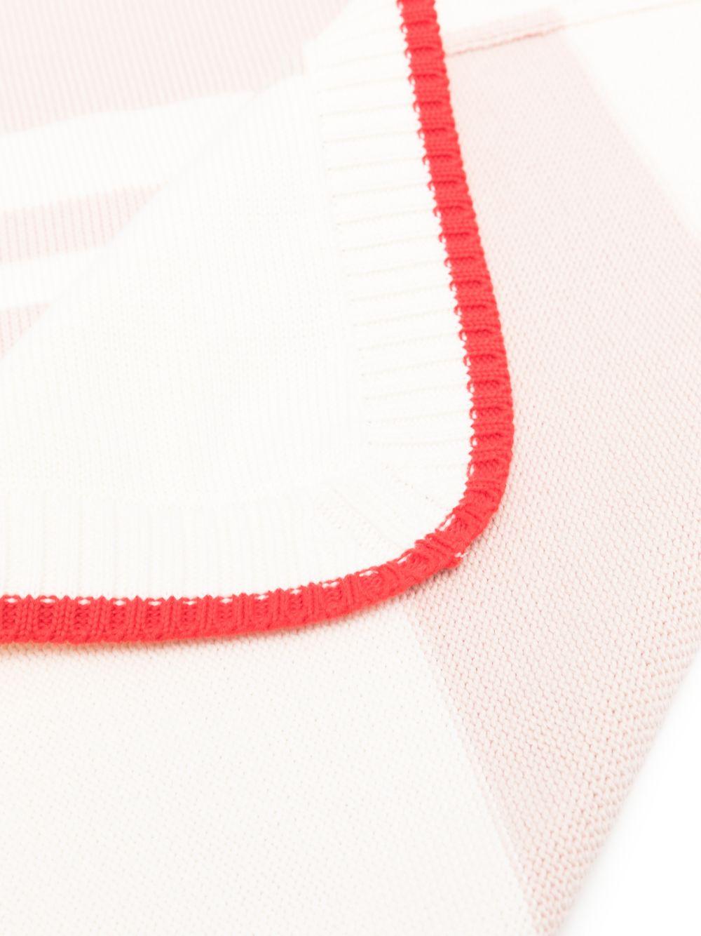 Coperta rosa/bianca per neonata ENCO082CFL001 D875 Elisabetta Franchi Kids 