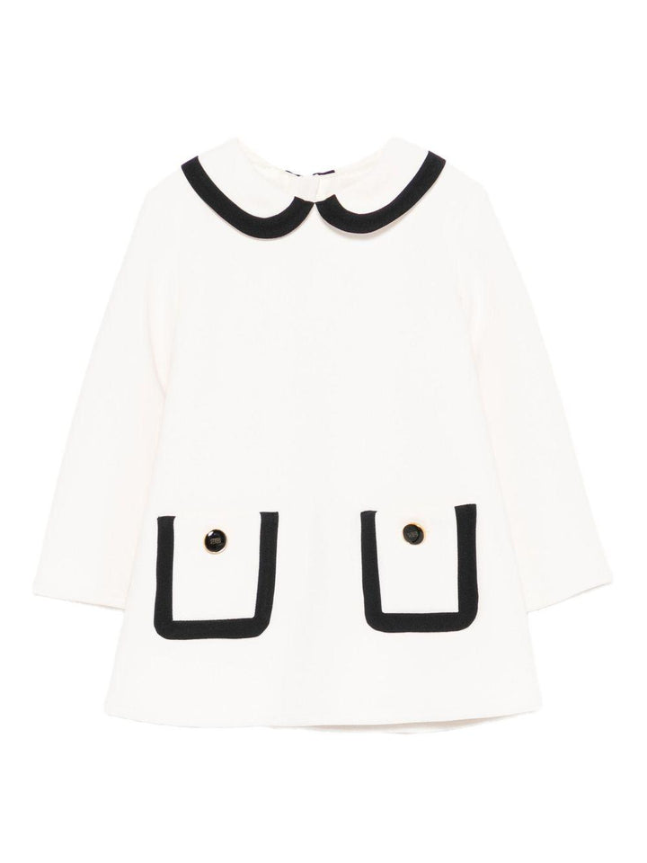 Abito bianco per neonata EGAB2150GA085 D759 Elisabetta Franchi Kids 