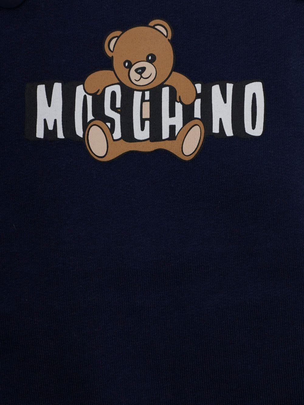 Completo blu/bianco per neonato MUG01TLCA19 83240 Moschino Kids 