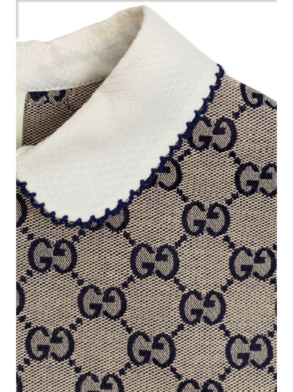 Abito beige/blu per bambina