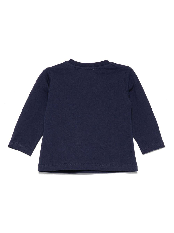 T-shirt blu navy per neonato MZO00RLAA10 40016 Moschino Kids 