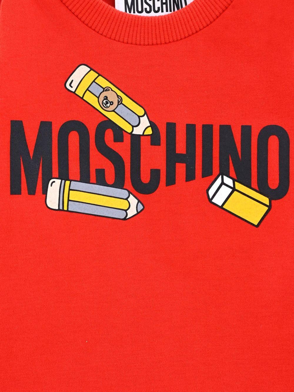 T-shirt rossa per neonato M7O00RLAA01 50109 Moschino Kids 