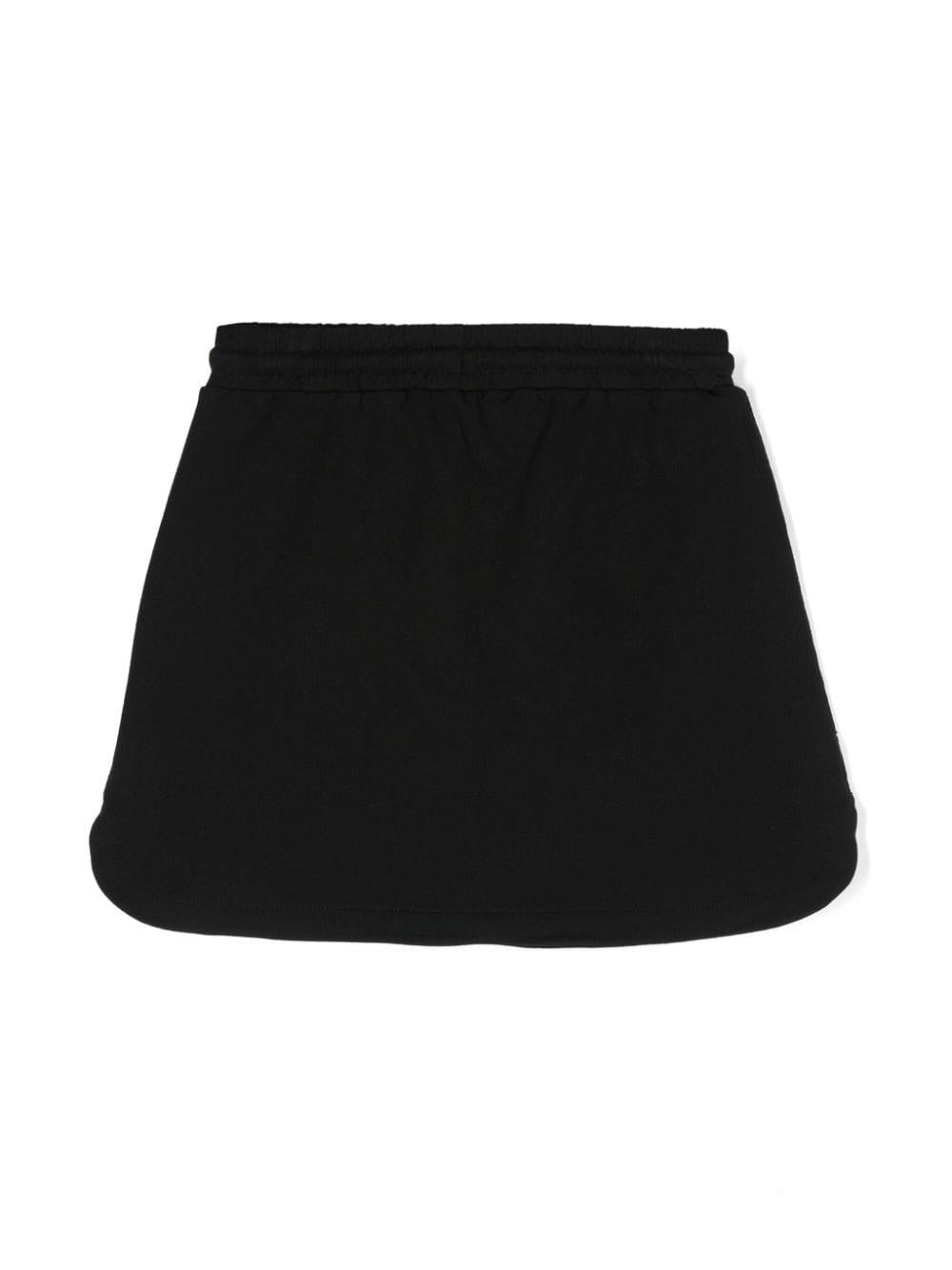 Black skirt for girls with logo