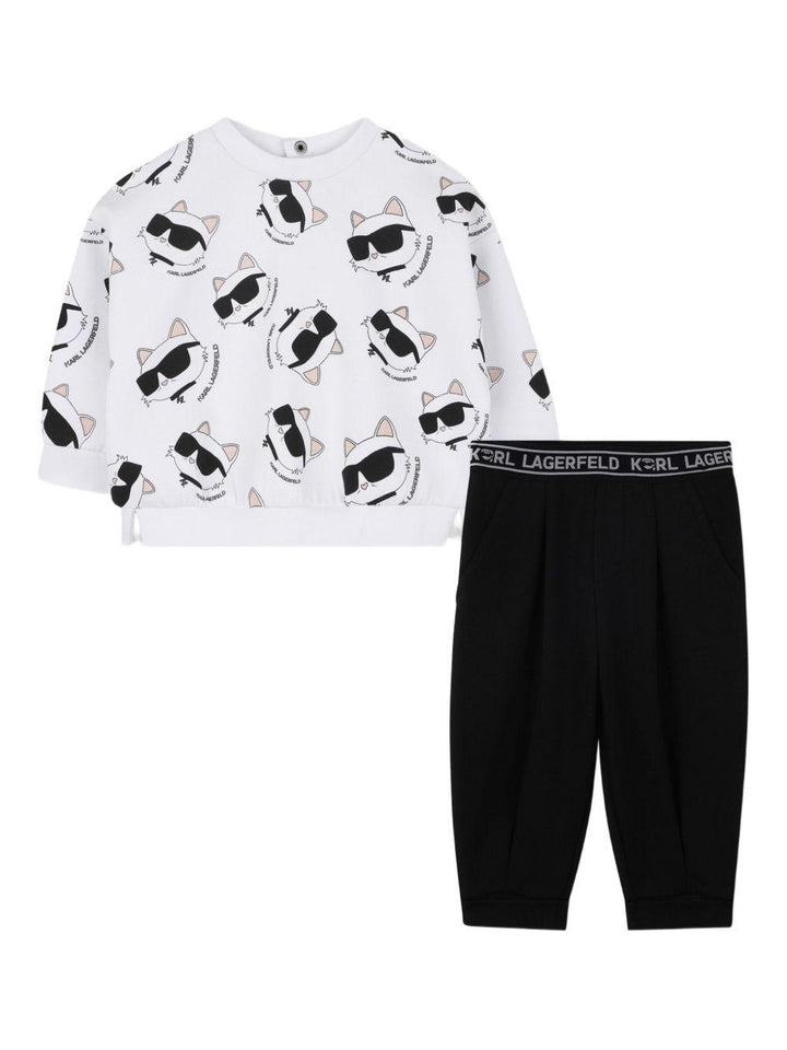 Completo nero/bianco per neonato Z30656 N50 Karl Lagerfeld Kids 