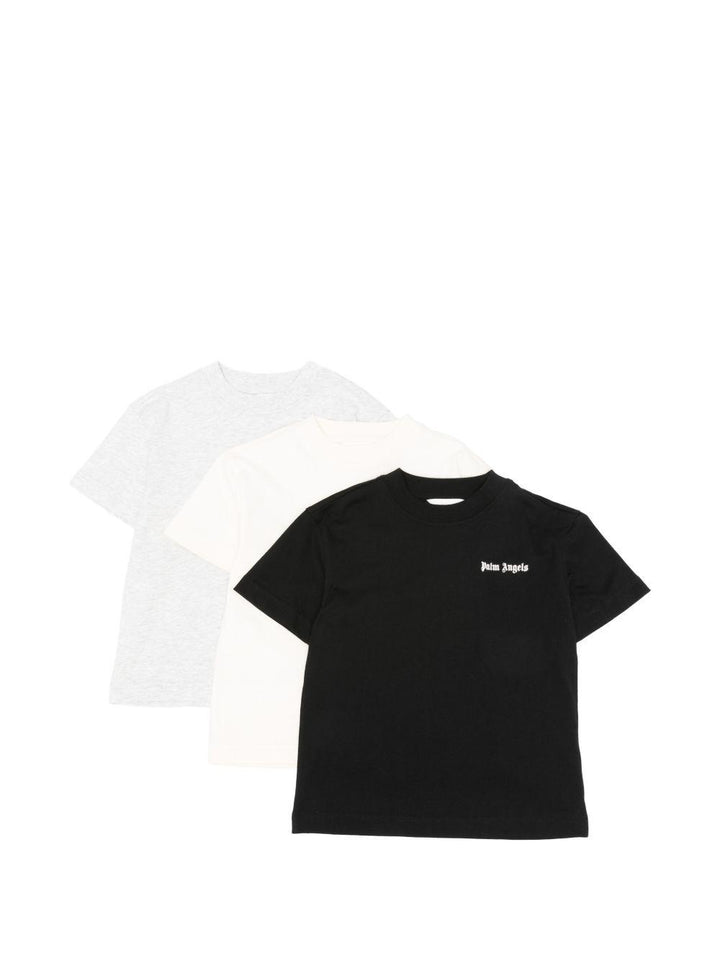 Kit T-shirt nera/bianca per bambino PB2B002S26JER001 INT11 Palm Angels Kids 