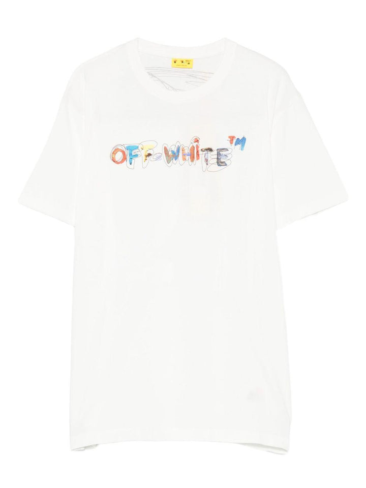 T-shirt bianco per bambino OBAA002F25JER009 0184 Off White Kids 