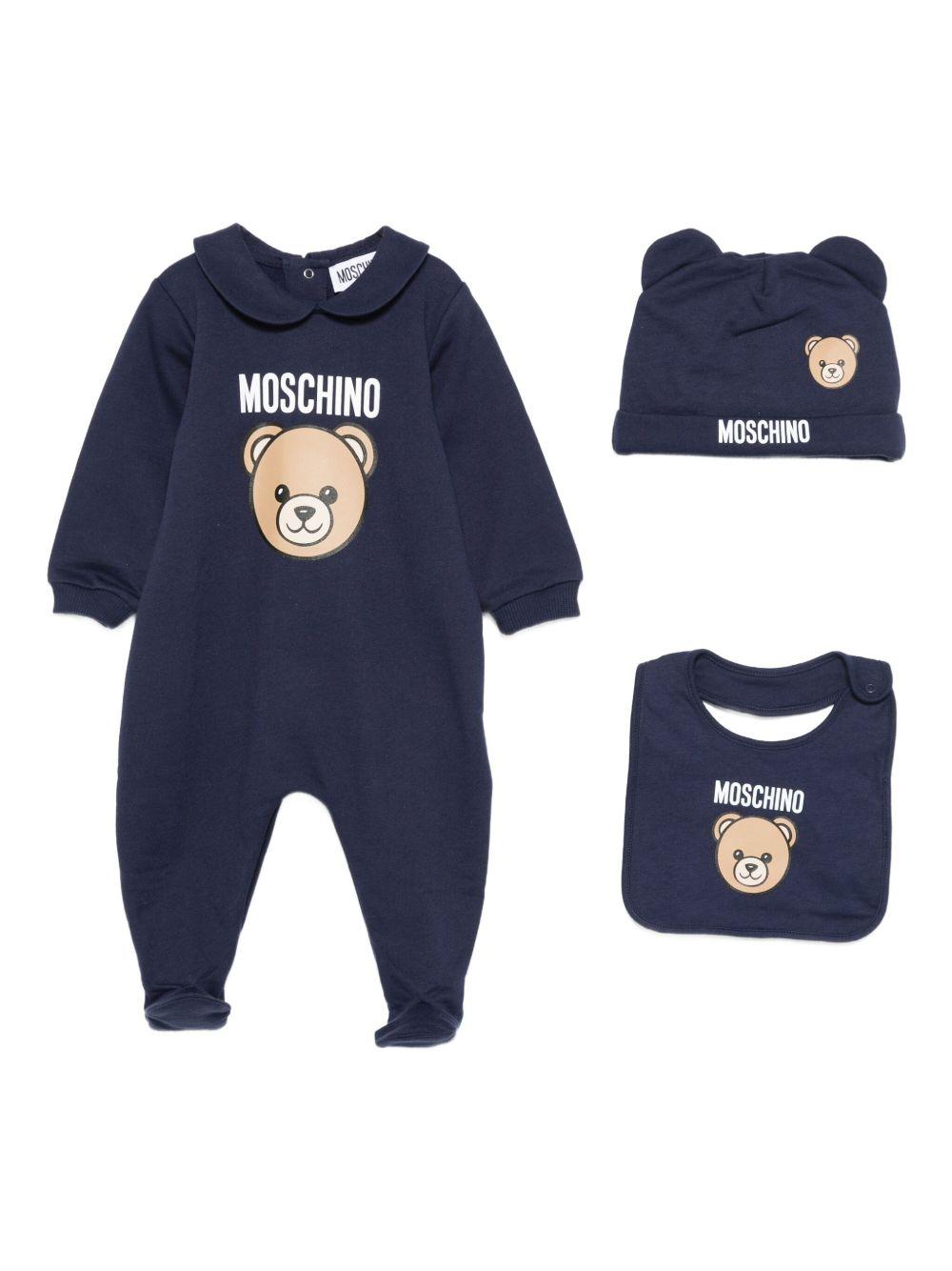 Tutina blu navy per neonato MMY08BLCA40 40016 Moschino Kids 
