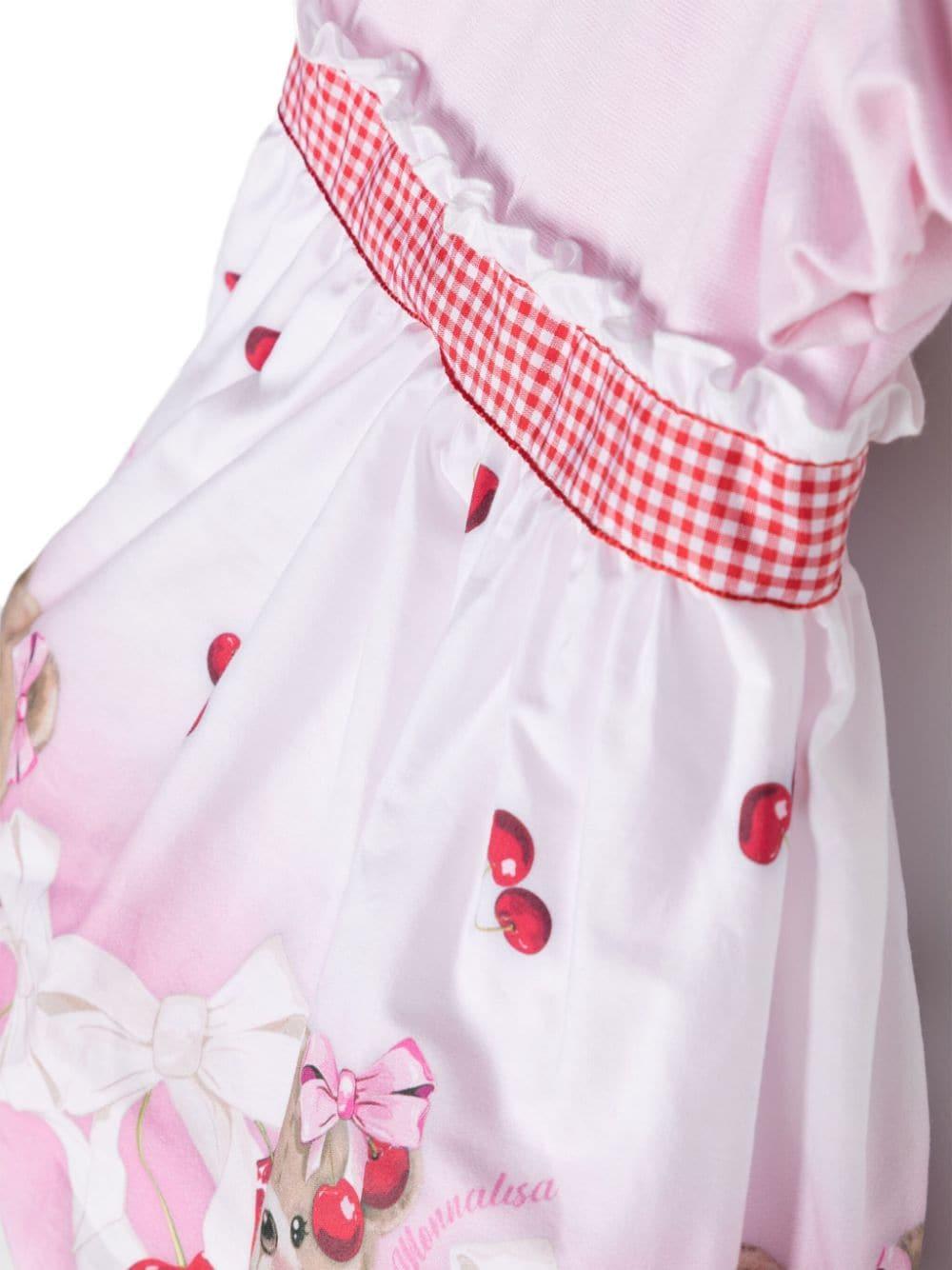 Abito rosa per neonata con stampa