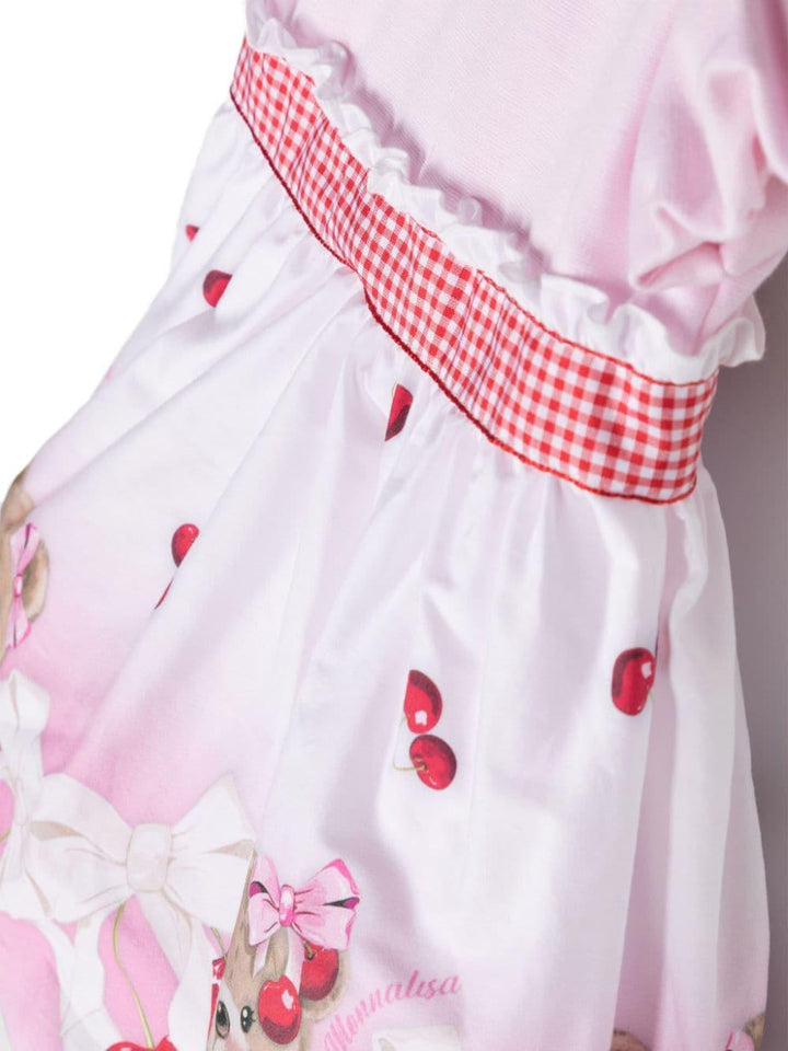 Abito rosa per neonata con stampa