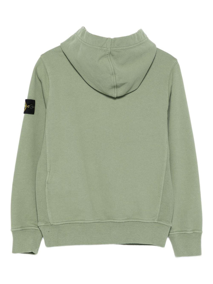 Felpa verde salvia per bambino 66100004S0A20 V0055 Stone Island Kids 