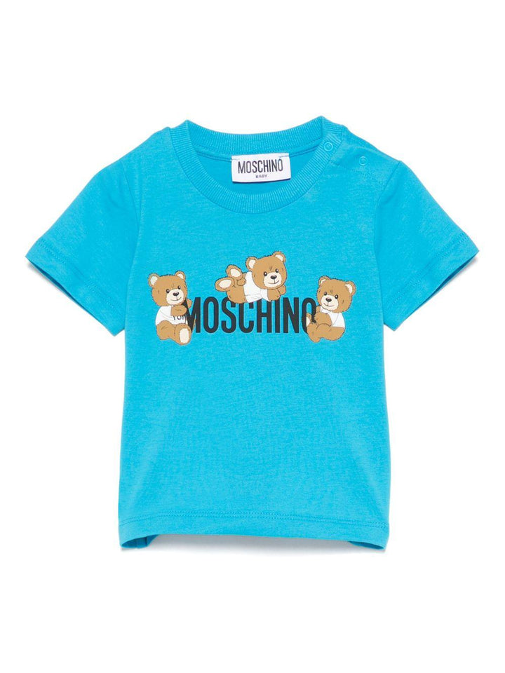 T-shirt azzurra per neonato