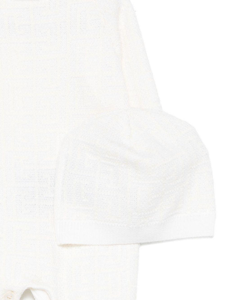 Tutina bianca per neonato BXB03AW0012 100 Balmain Kids 