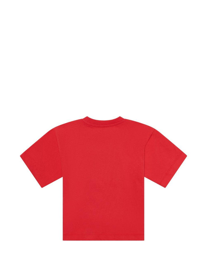 T-shirt rosso per bambino HUM05PLAA23 50109 Moschino Kids 