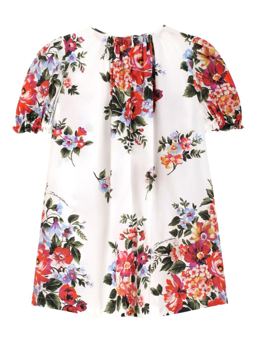 Abito bianco/rosso per neonata L54DQ3HS5UU HA5ZO Dolce & Gabbana Kids 