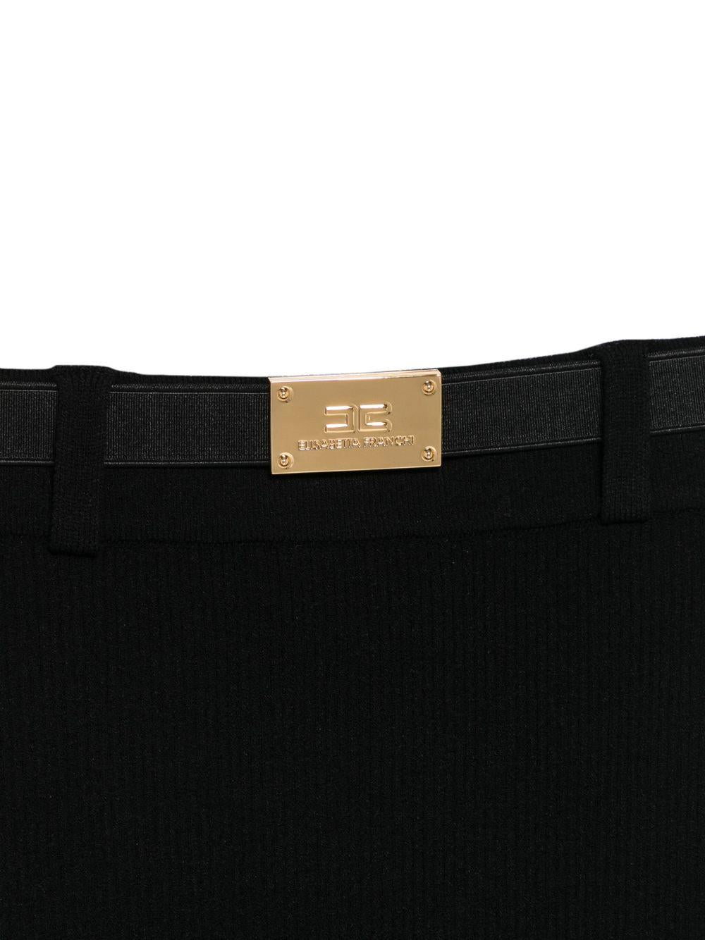 Gonna nera per bambina EFGO196CFL229 D748 Elisabetta Franchi Kids 
