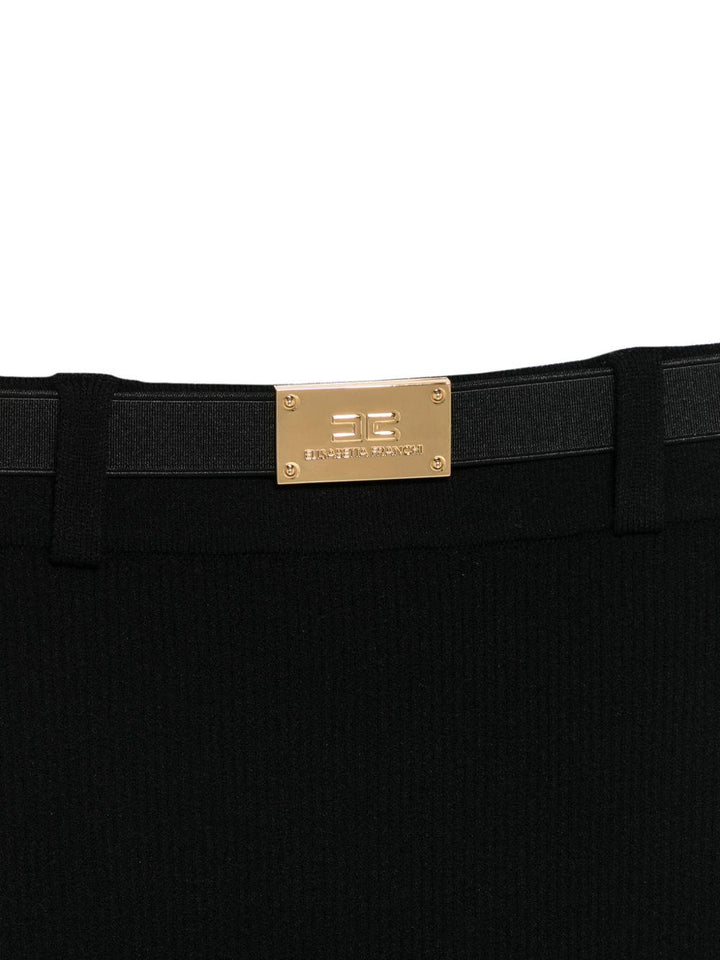 Gonna nera per bambina EFGO196CFL229 D748 Elisabetta Franchi Kids 
