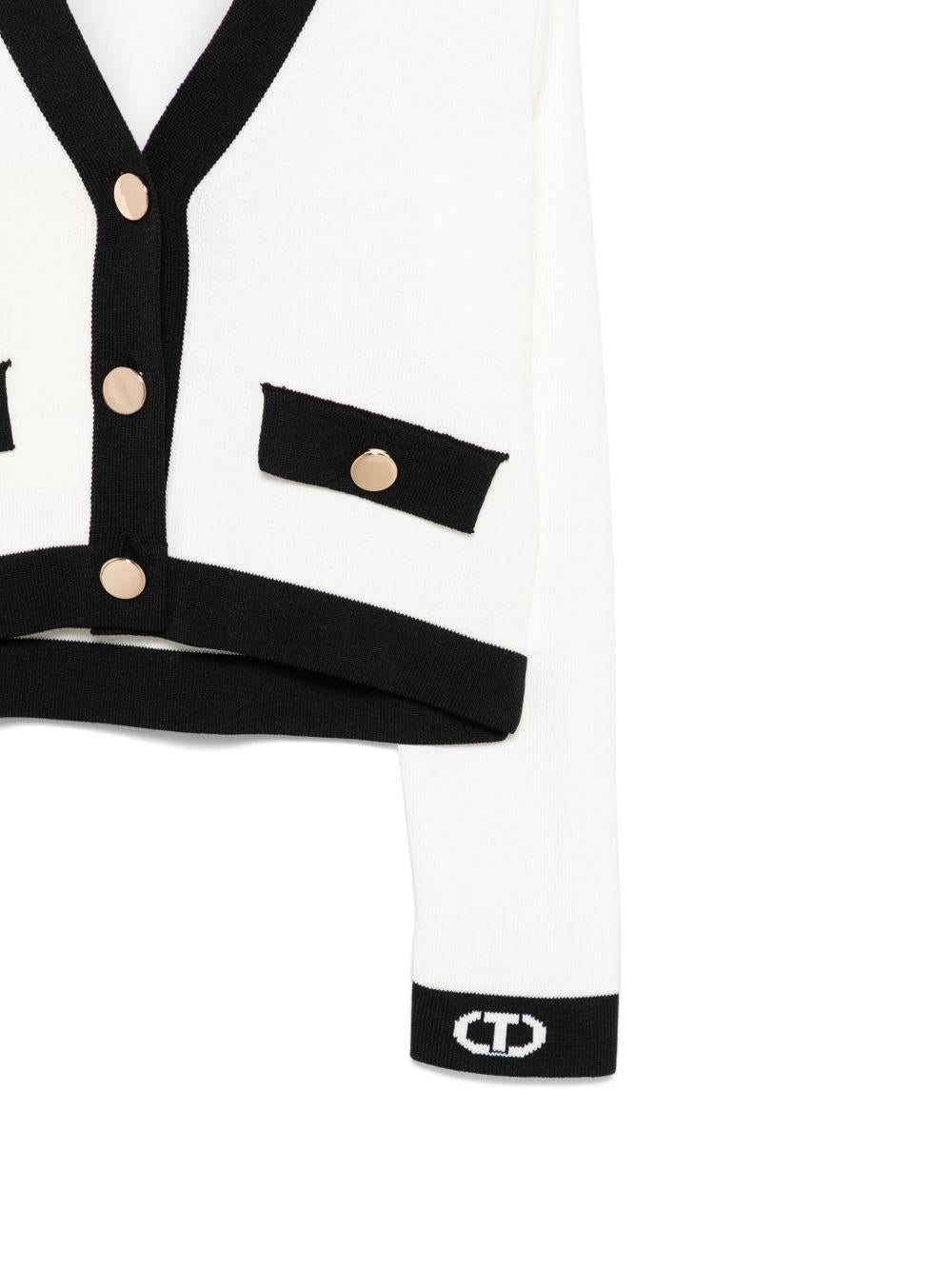 Cardigan bianco/nero per bambina