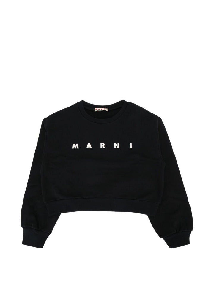 Felpa nera per bambina M01878M00V0 0M900 Marni Kids 