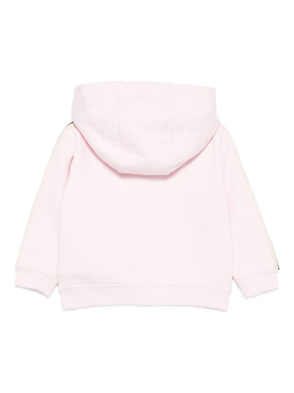 Felpa rosa pallido per neonata PG3X003F25FLE001 3C03 Palm Angels Kids 