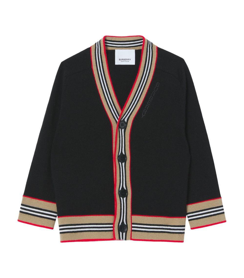 Cardigan nero per neonata 8047616 A1189 Burberry Kids 