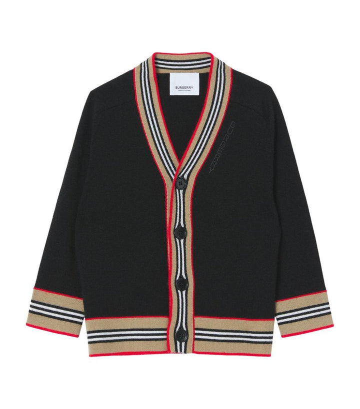 Cardigan nero per neonata 8047616 A1189 Burberry Kids 
