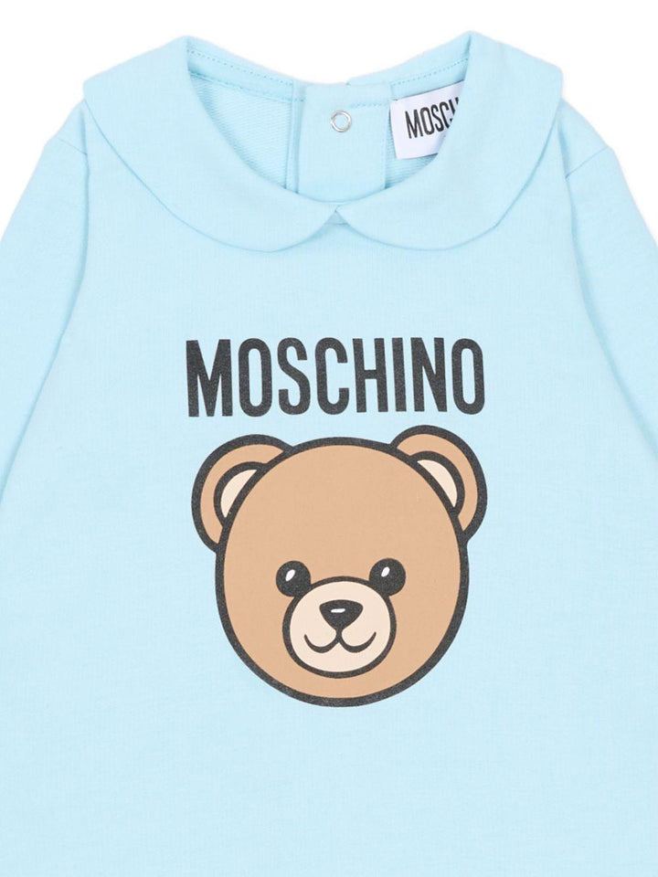 Tutina azzurra per neonato MUY098LCA19 40304 Moschino Kids 