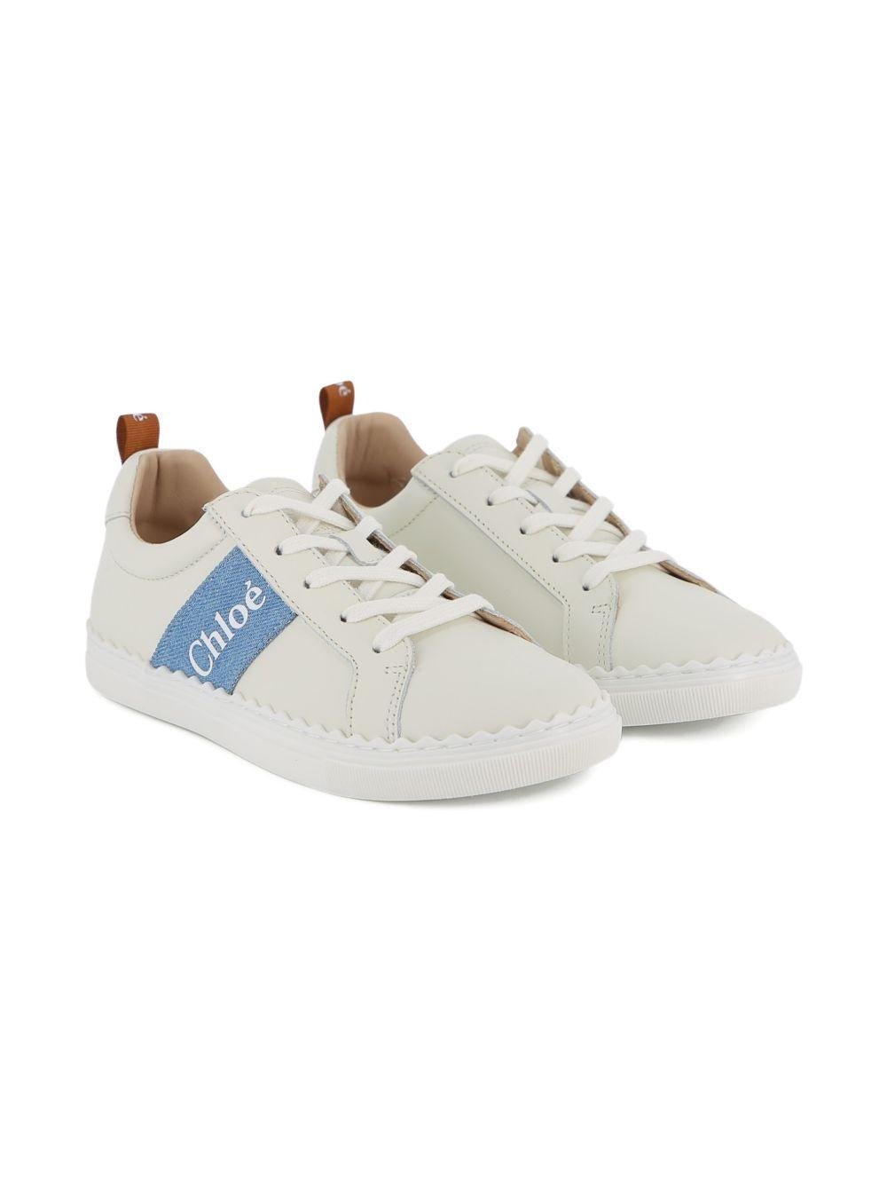 Sneakers bianco/azzurro per bambina C20887 117 Chloe 