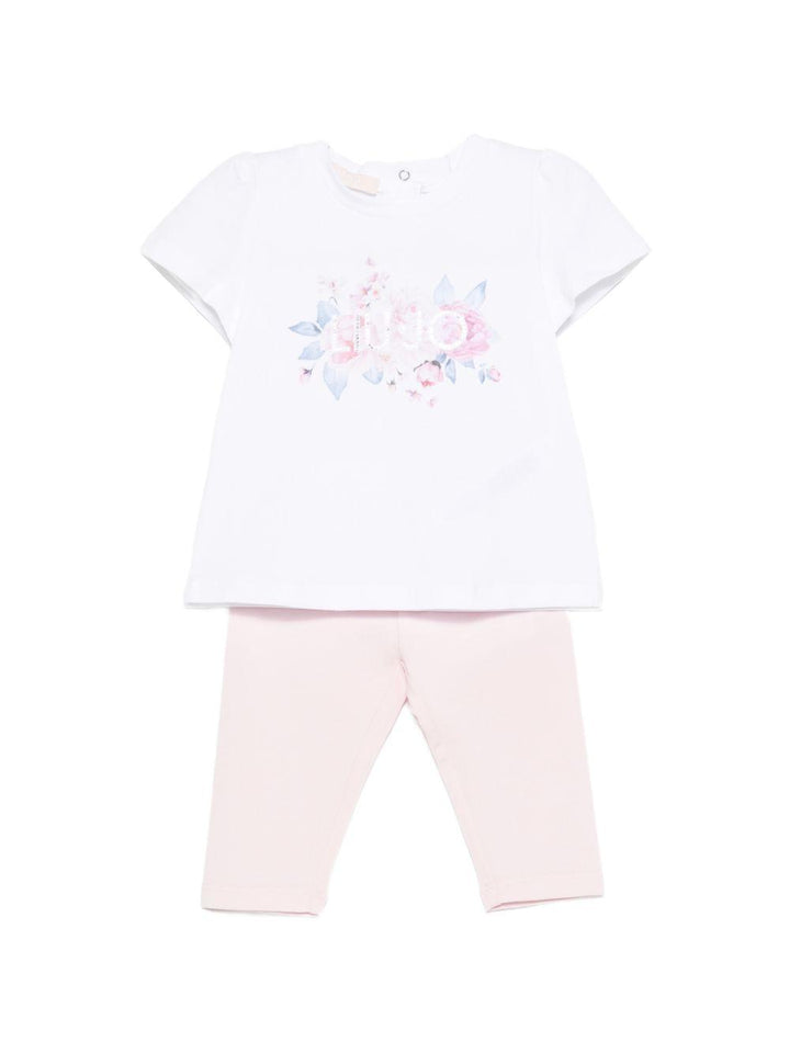 Completo rosa/bianco per neonata HA6012JS003 C3863 Liu Jo 