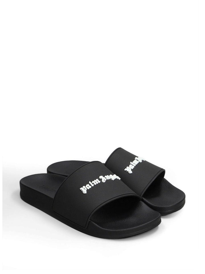 Ciabatte nere/bianche per bambino PMIC017S26MAT004 1001 Palm Angels 