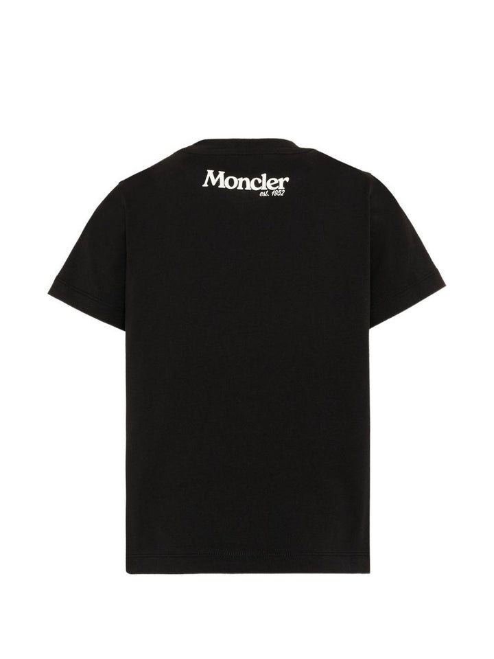 T-shirt nera per bambino 9548C0000889AFV 999 Moncler Kids 