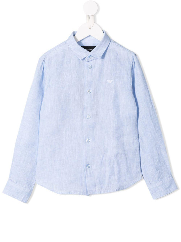 Camicia celeste per bambino 8N4CJ93NEEZ 0744 Emporio Armani Kids 