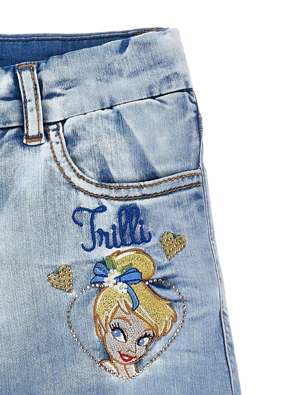 Bermuda di jeans azzurro per bambina 19G4167013 0062 Monnalisa Kids 