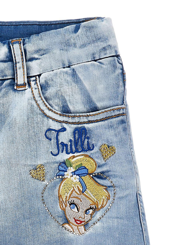 Bermuda di jeans azzurro per bambina 19G4167013 0062 Monnalisa Kids 